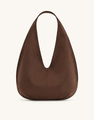 JW PEI Dara - Borsa in camoscio sintetico marrone moka