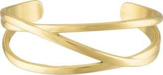 BEN ONI Crossover Cuff Bracelet in Gold at Nordstrom