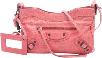 Balenciaga Pre-owned The Hip Leather Shoulder Bag - Dames - Vintage Schoudertas - Roze - ONE Size - Leer - Vintage