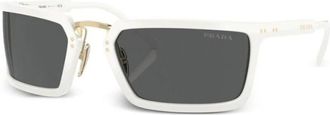 Prada Witte Zonnebril Stijlvol Model - Heren - Zonnebrillen - Wit - 62 MM - Accessoires