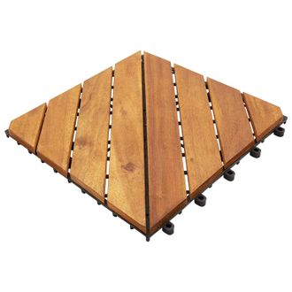 vidaXL Tile De Decking 10 Pcs Marr&oacute;n 30 X 30 Cm Madera De Acacia Vidaxl