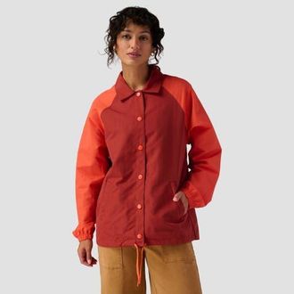 Stoic Utility Coaches Jacket - Womens in Tigerlily/red Ochre at Nordstrom, Size X-Small