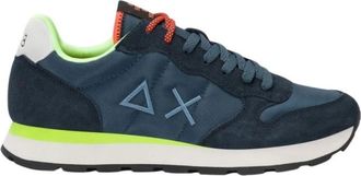 Sun 68 Tom Fluo Sneaker - Heren - Sneakers - Blauw - 44 EU - Leer - Schoenen