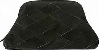 BTB Los Angeles Womens Maylie Suede Clutch Bag In Black