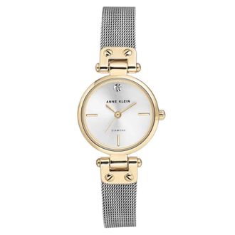 Anne Klein Wanita Silver-tone Dial Ladies Watch AK/3003SVTT