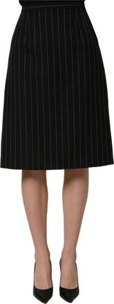 Dolce & Gabbana High Waist Pencil Cut Skirt - female - Dolce & Gabbana - Midi Skirts - Black - XL - Skirts