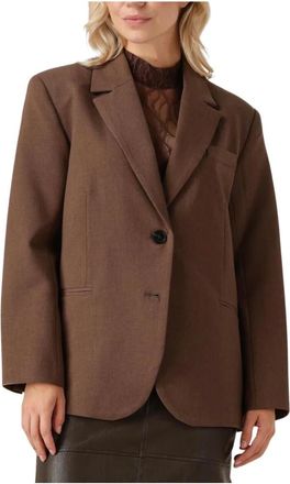 Suncoo Jassen, Dames, Bruin, M, Taupe Blazer voor veelzijdige stijl