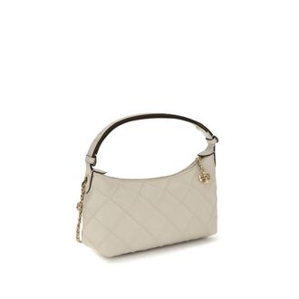 Tory Burch Fleming Calfskin Leather Shoulder Bag - Beige