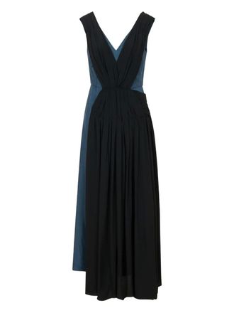 Marni draping-detail split mini dress - Black