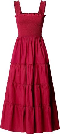 Pepe Jeans London Avril longuette jurk - Dames - Casual kleedjes - Roze - M - Katoen - Kleedjes