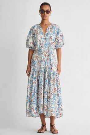 Apiece Apart Otillie Maxi Dress In Earthy Delights Batik