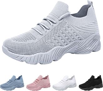 Generic Womens Athletic Walking Shoes Slip On Casual Mesh Tennis Workout Sneakers Ladies Lace Up Breathable Sport Sock Shoes Outdoor Fashion Sneakers for Wome