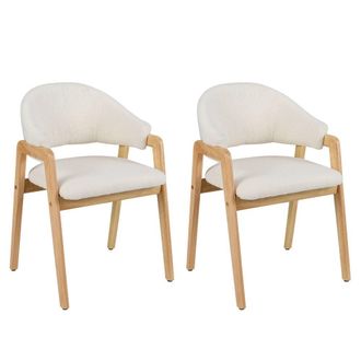 Costway Costway Modern Dining Chair Set of 2 Kitchen Chair w/Padded Seat in White