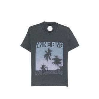 Anine Bing Palm-print T-shirt