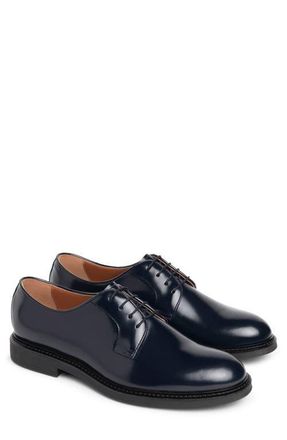 Nero Giardini Plain Toe Derby in Navy at Nordstrom, Size 10-10.5Us