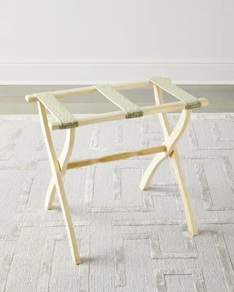 Gate House Furniture Greek Key Straps Luggage Rack