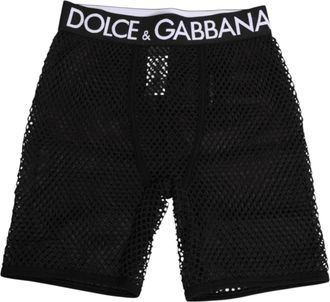 Dolce & Gabbana Black Cotton Logo Shorts Midi Trouser Womens Underwear
