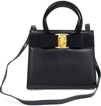 Ferragamo Vara Leather Handbag (Pre-Owned)