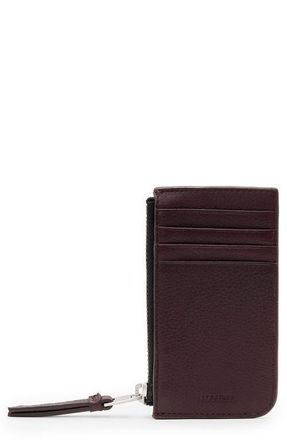 AllSaints Marlborough Leather Wallet in Oxblood at Nordstrom