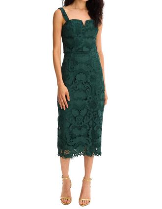 Allison Drea Skirt In Pine Green