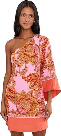 Adrianna Papell Printed Short Dress Womens Dress Pink Multi1 : 12, Polyester