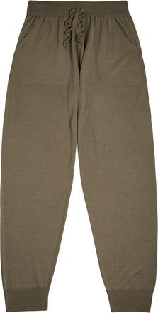 John Smedley Henning Wool Sweatpants - Khaki - XL