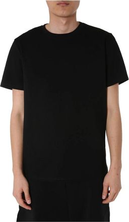 Moschino T-Shirt SS Crew Neck Logo Patch - Heren - T-shirts - Zwart - L - Katoen - Tops