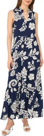 Halogen Sleeveless Tiered Maxi Dress in New Ivory at Nordstrom Rack, Size Medium