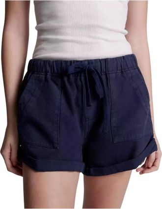 One Teaspoon Lage Bandit Shorts - Dames - Bermuda - Blauw - XS - Katoen - Korte Broeken