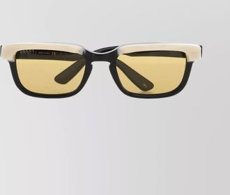 Gucci acetate rectangular sunglasses