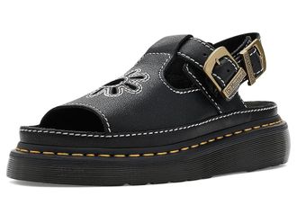 Dr. Martens Dunnet Flower Womens Dress Sandals Black : UK 8 (US Womens 10) M, Suede