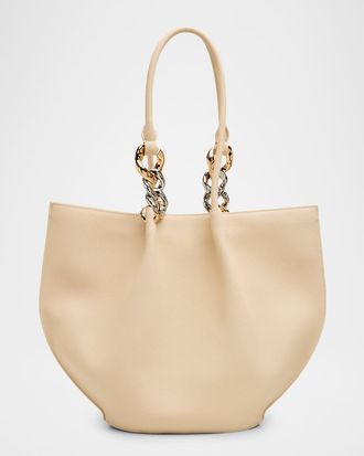 SIMKHAI Arlo Chain-Embellished Leather Tote Bag
