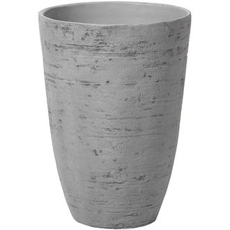 Beliani Beliani - Maceta De Mezcla De Piedra Gris 35 Cm Interior Exterior Camia