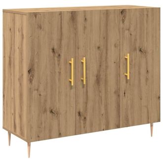 Berkfield Home Sideboard Artisan Oak 90x34x80 cm Engineered Wood in Brown | Size: 90 x 34 x 80 cm