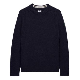 Weekend Offender Heren-sweater van wolmix uit Zagreb (Marine)