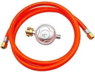 OEM Manguera De Gas De 150 Cm + Kit Reductor De Presi&oacute;n (m&aacute;x. 30 Mbar) Para Glp, Propano, Butano, Regulador De Gas, Conexiones De Rosca Izquierda