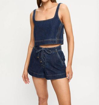 Kivari Joelle Denim Top In Blue