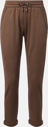 Brunello Cucinelli Pantaloni sportivi in misto cotone