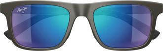 Maui Jim Moaka 52mm PolarizedPlus2 Rectangular Sunglasses in Grey at Nordstrom