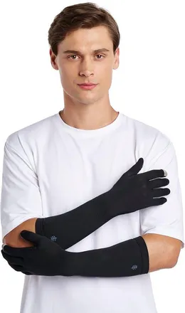 Coolibar Bona Mid-Length UV Sun Glove with Touchscreen Tips, UPF 50+ Sun Protection in Black at Nordstrom, Size X-Small