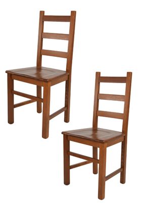 Tommychairs Tommychairs 2 Sillas Rustica En Madera De Haya Nogal Claro