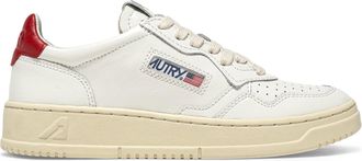 Autry Low-Top Leather Sneakers with Perforated Toe Box