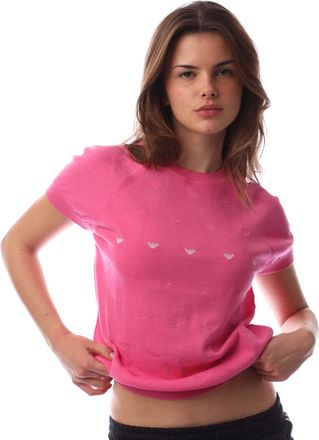 Emporio Armani Womens Top in Pink Cotton - Size X-Small