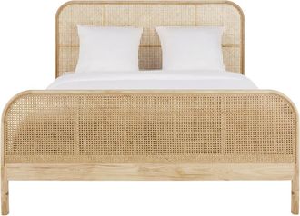 Maisons du monde Cama vintage de rejilla de rat&aacute;n 160x200 cm con somier