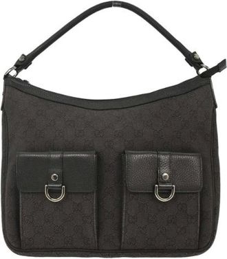 Gucci Pre-owned Shoulder Bags, female, Gray, Size: ONE SIZE Pre-owned Vintage Shoulder Bag