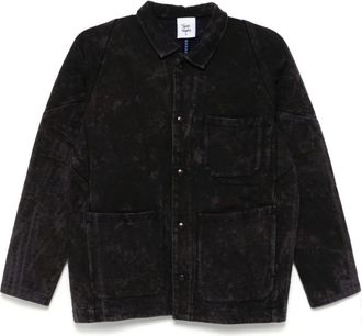 Stain Shade Giacca-camicia con fantasia tie dye - Nero