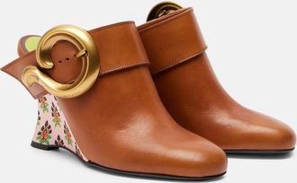 Etro Sabot leather wedges