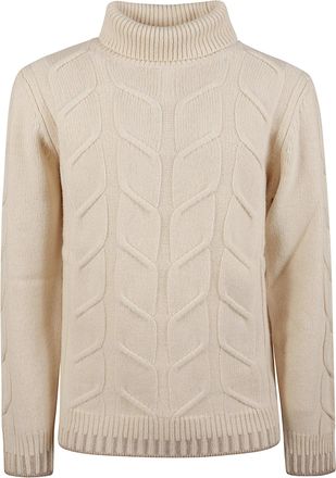 Altea Cable-Knit Pure Cashmere Turtleneck Sweater