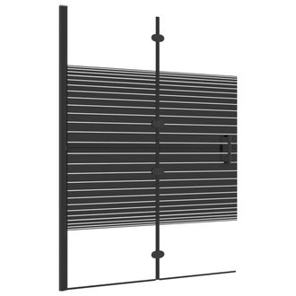 vidaXL Vidaxl - Mampara De Ducha Plegable Esg Negro 100x140 Cm