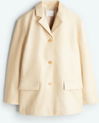 H&M Lederjacke - Beige